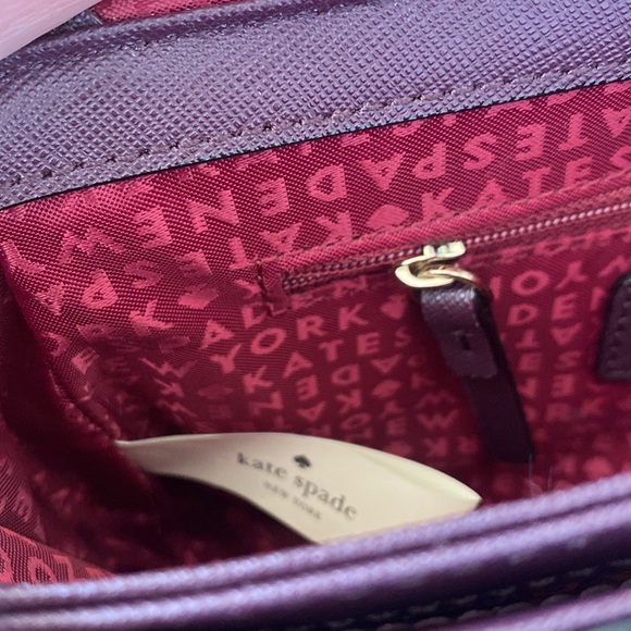 NWOT kate spade purse 2 sections plus zipper area inside - Picture 7 of 7